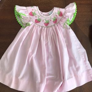 Strawberry Smocked Dress size 1-2